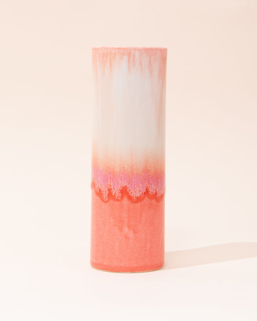SGW Lab Porcelain Vase | Peach + Cream