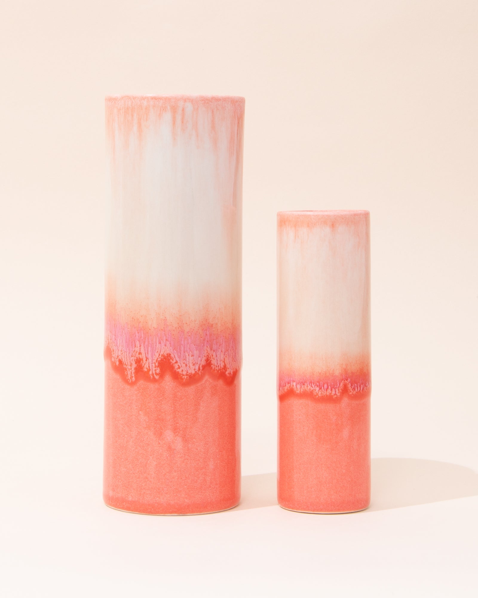 SGW Lab Porcelain Vase | Peach + Cream