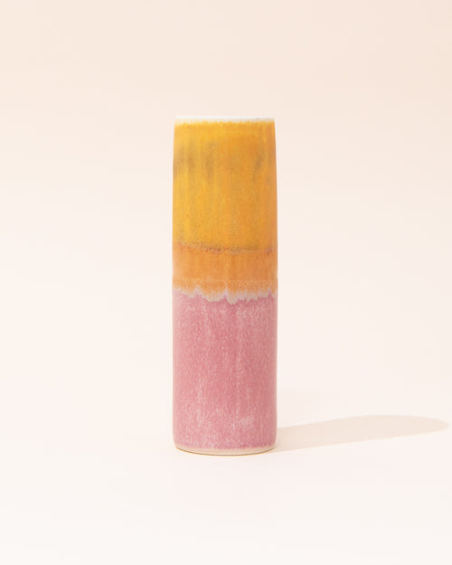 SGW Lab Porcelain Vase | Pink + Yellow