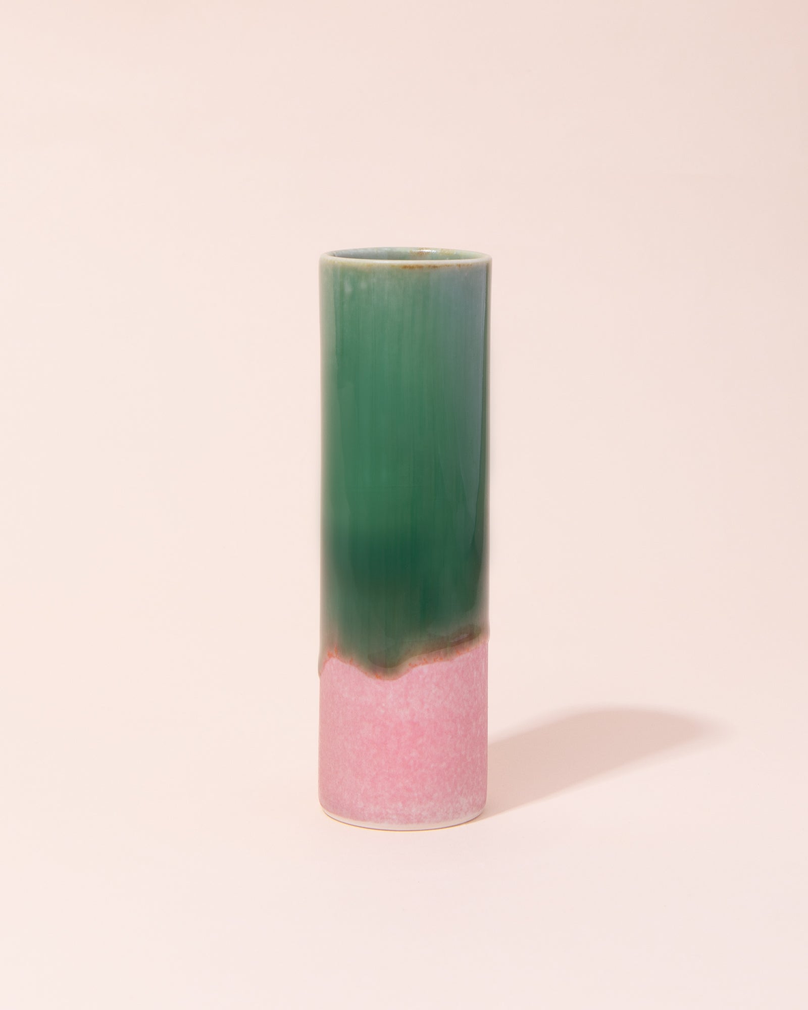 SGW Lab Porcelain Vase | Pink + Green