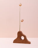 wooden wavy wiggle died flower bud vase