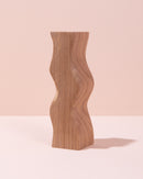 wooden wavy wiggle died flower bud vase