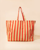 Stripe Beach Bag | Red + Yellow