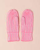 Verloop Stripe Mittens | Pink + White