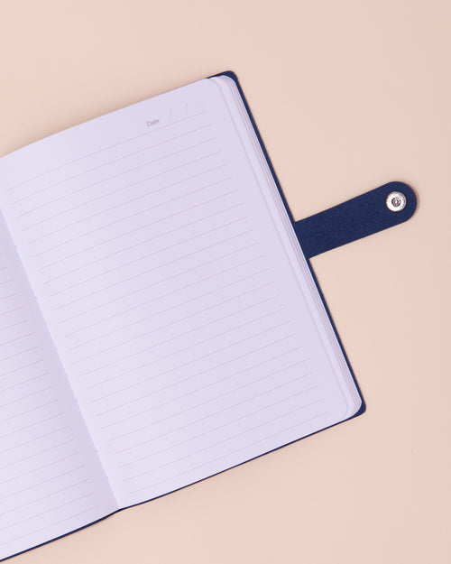 Orange and blue stripe notebook 