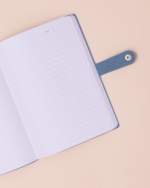 Red and blue stripe notebook 