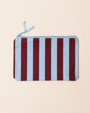 Stripe Pouch | Blue + Burgundy