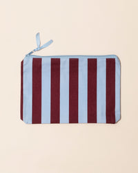 Stripe Pouch | Blue + Burgundy