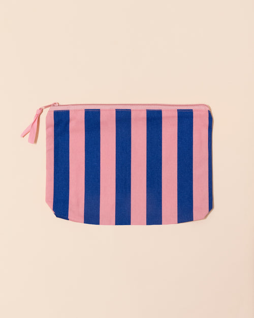 Stripe Pouch | Pink + Blue