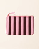 Stripe Pouch | Pink + Burgundy