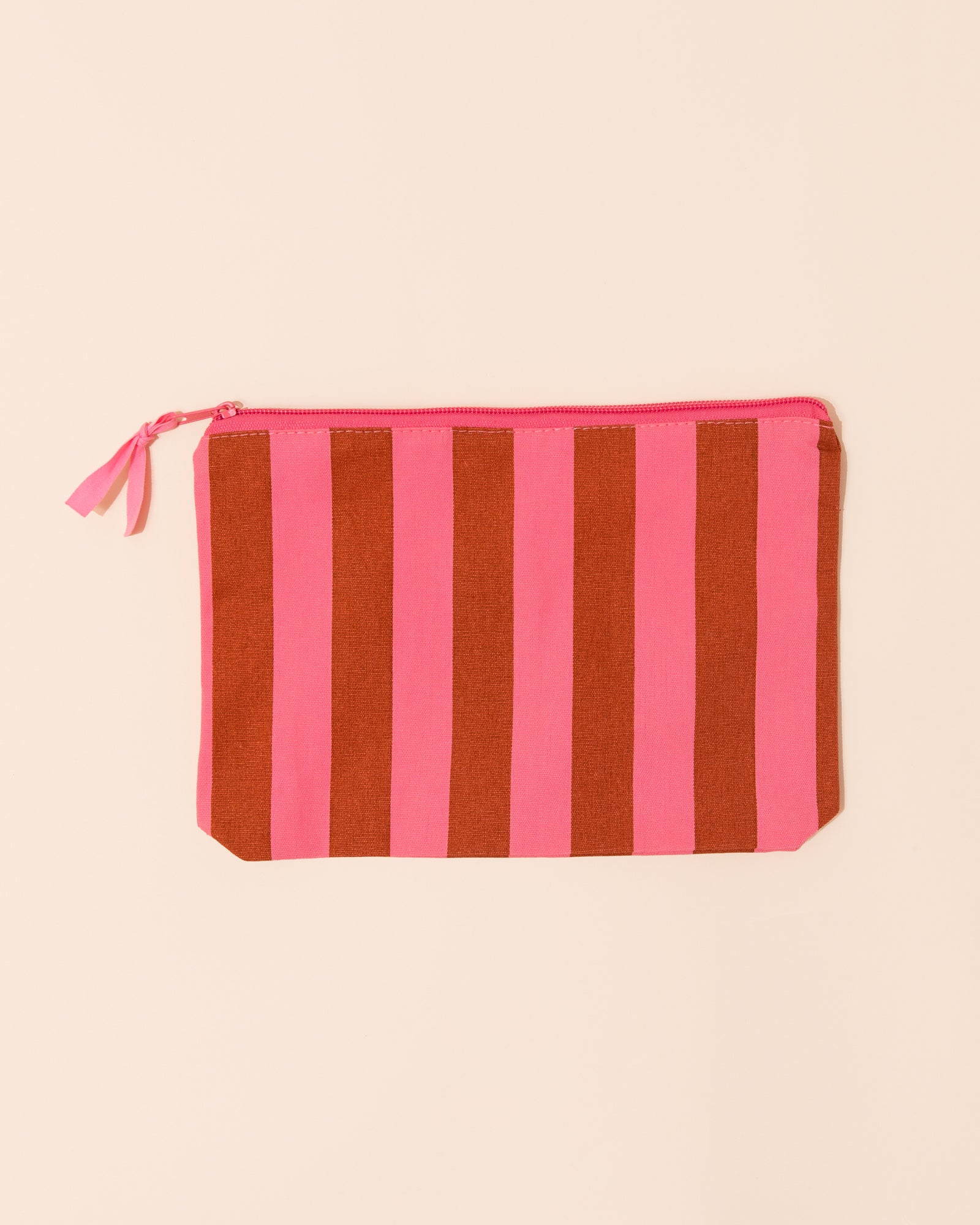 Stripe Pouch | Red + Pink