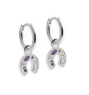 Junk Jewels Mini Horseshoe Earrings | Silver