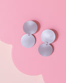 Tom Pigeon silver aluminium circle dot drop earrings