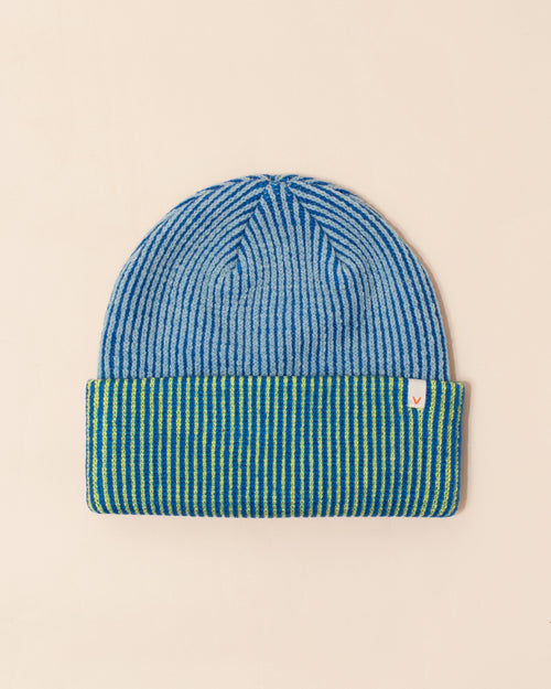 Verloop Stripe Cuff Beanie | Blue