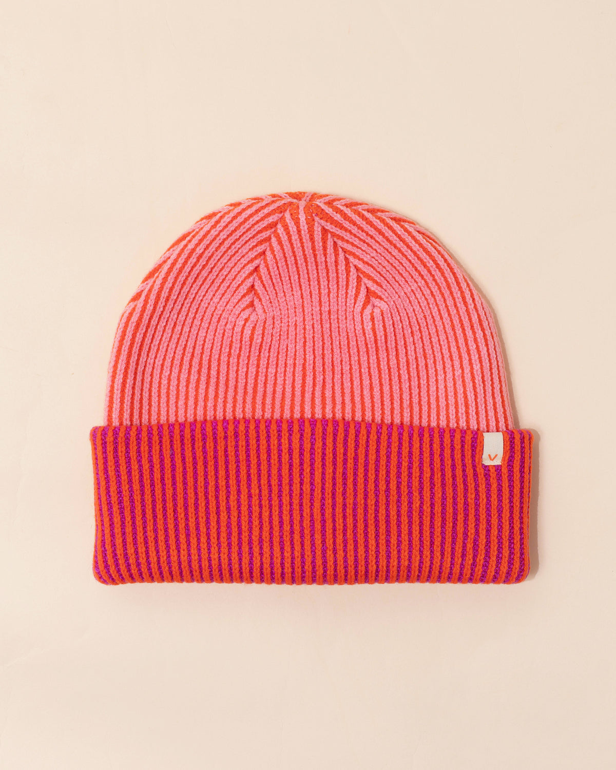 Verloop Stripe Cuff Beanie | Pink