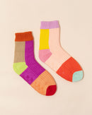 Verloop Cosy Mismatch House Socks | Pink