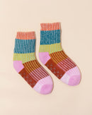 Verloop Cosy Mosaic House Socks | Rust