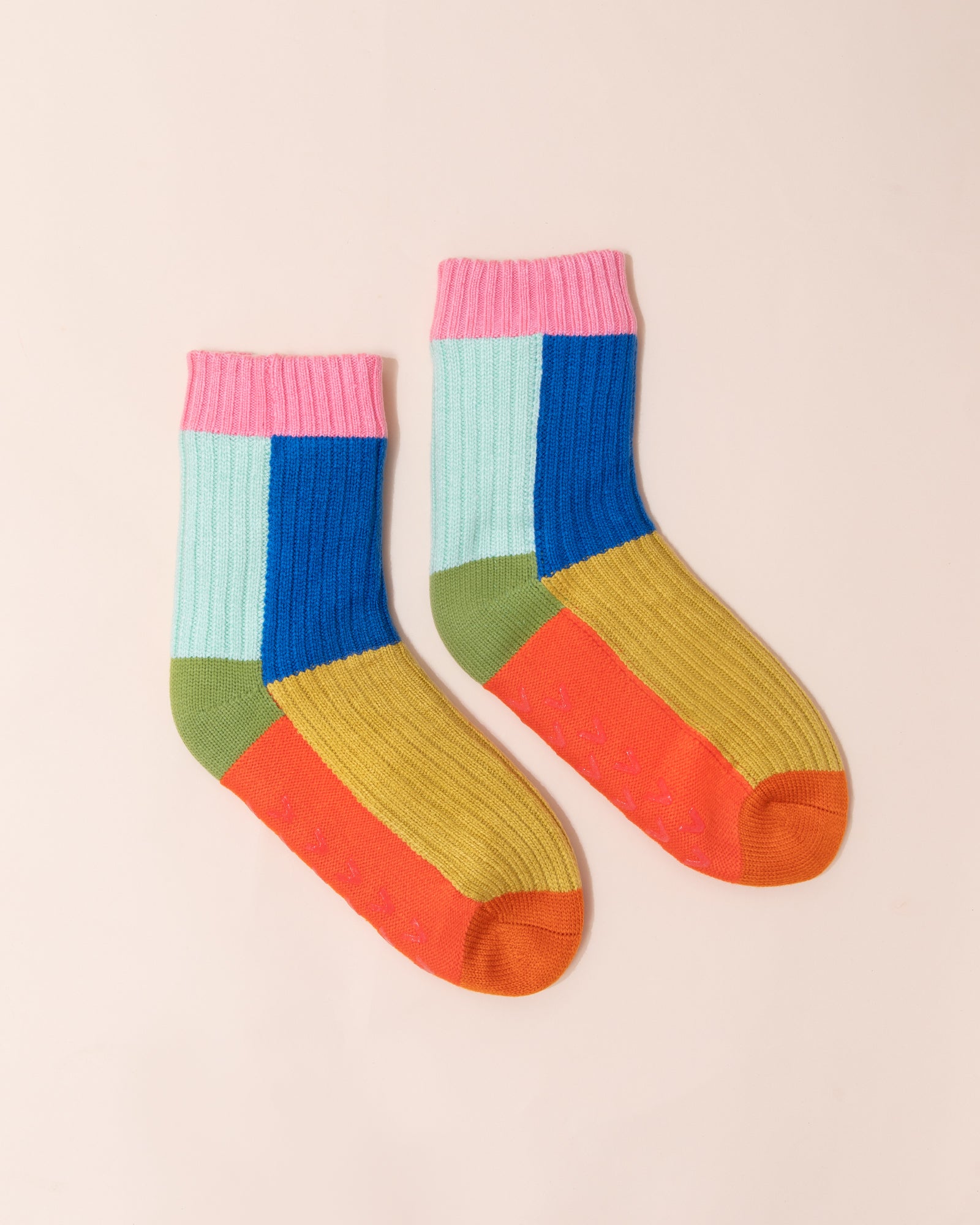 Verloop Cosy Kaleidoscope House Socks | Patchwork