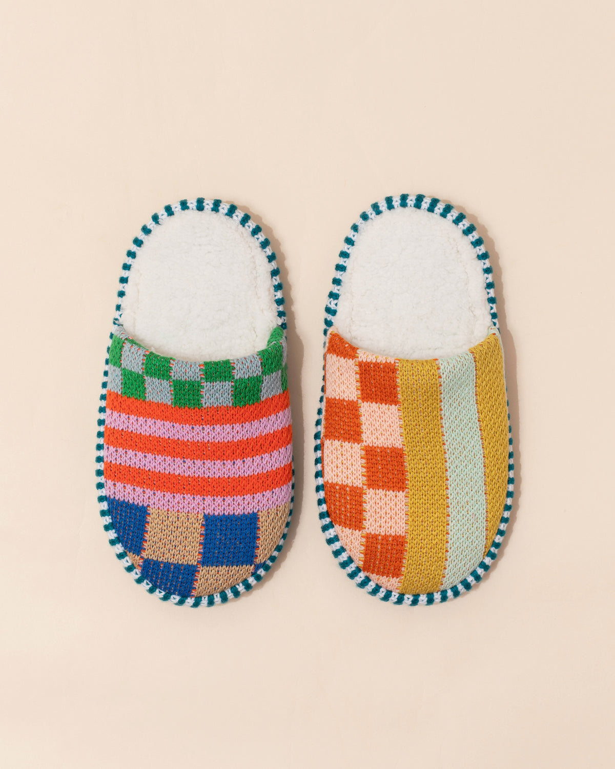 Verloop Patchwork Slide Slippers | Candy