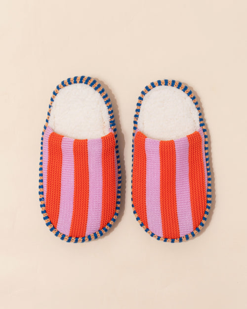 Verloop Super Stripe Slide Slippers | Poppy Lilac