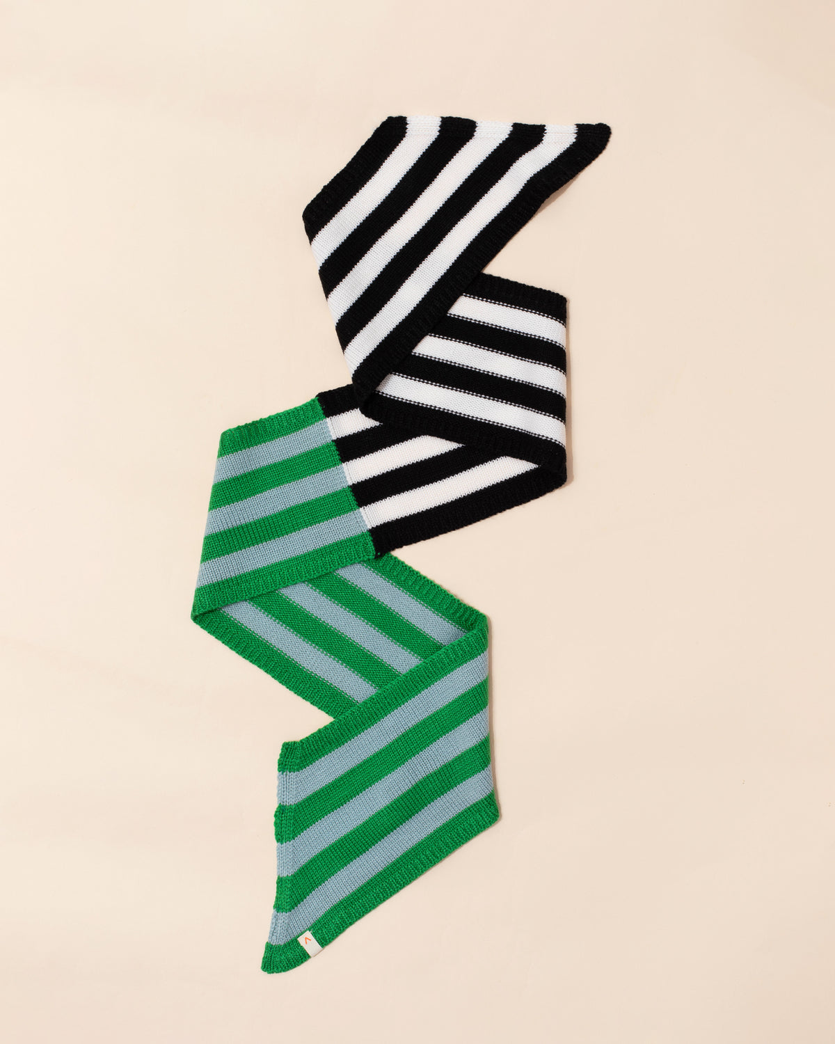 Verloop Colourblock Stripe Scarf | Green