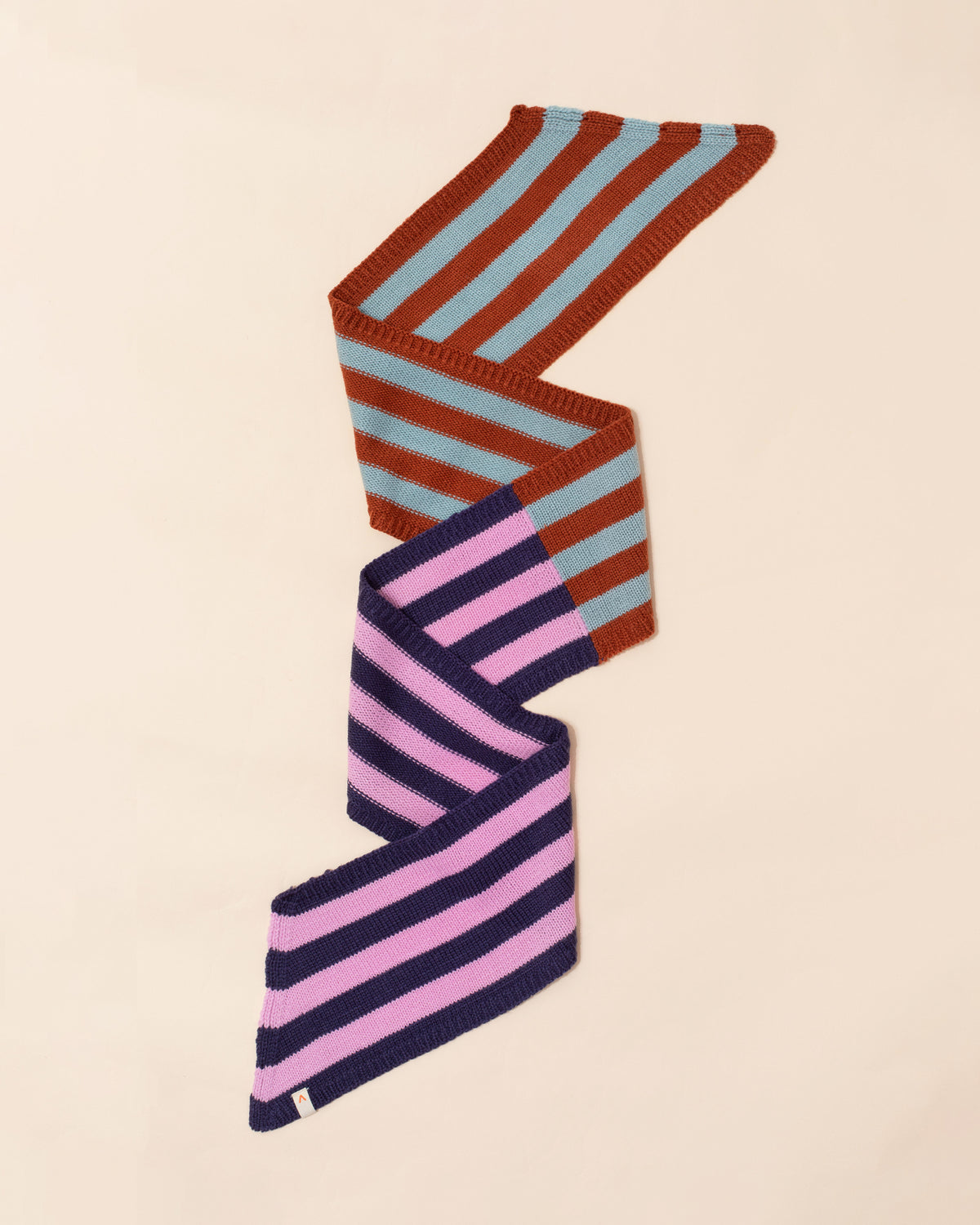 Verloop Colourblock Stripe Scarf | Lilac