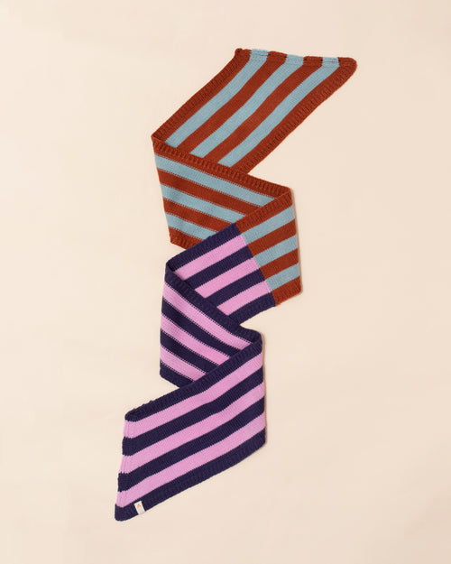 Verloop Colourblock Stripe Scarf | Lilac