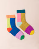 Verloop Cosy Mismatch House Socks | Rainbow