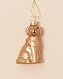Glass Dog Christmas Decoration