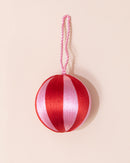 Christmas Bauble | Pink + Red Stripe