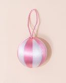 Christmas Bauble | Pink + White Stripe