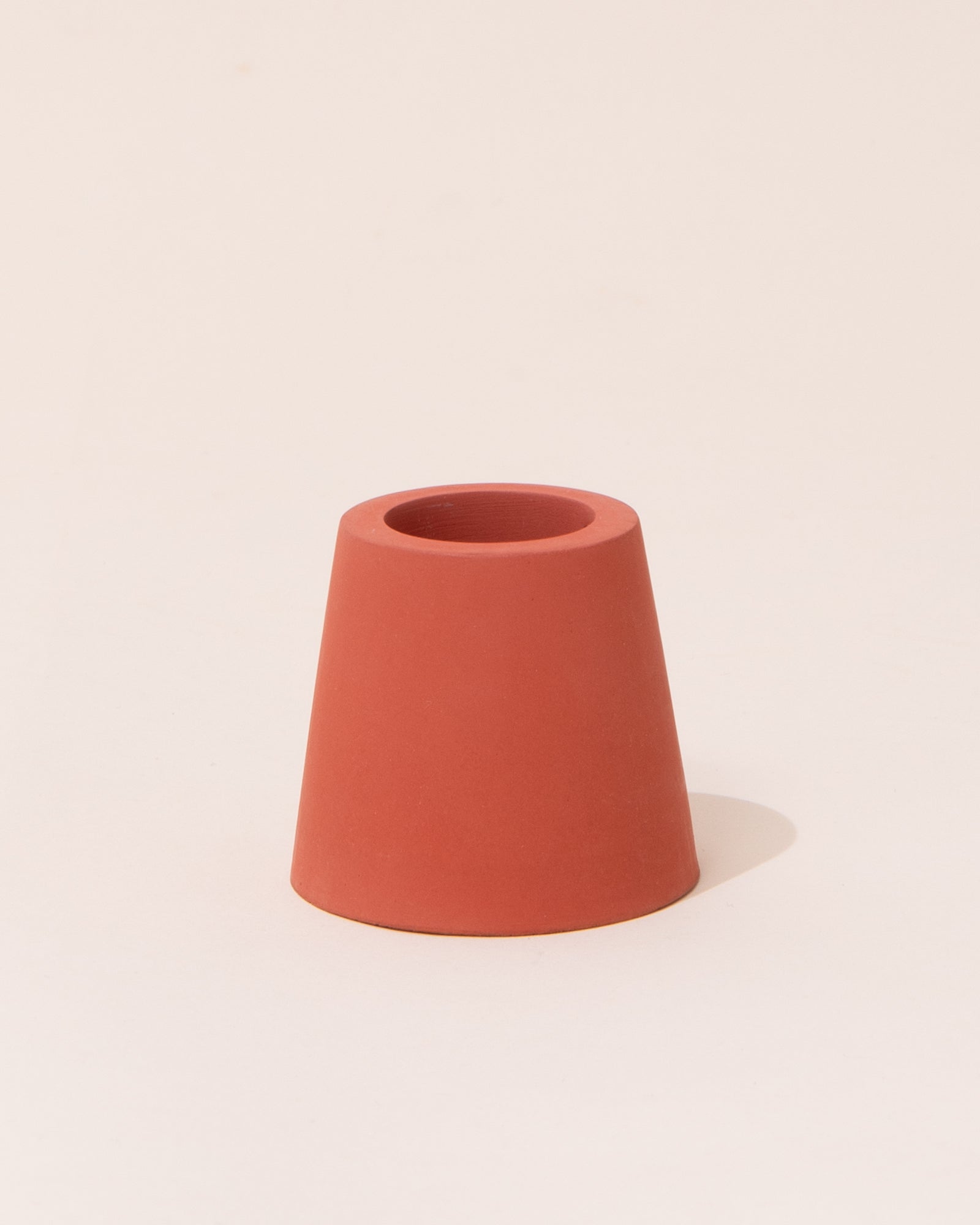 Concrete Candle Holder | Red