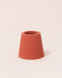 Concrete Candle Holder | Red