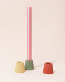 Concrete Candle Holder | Red