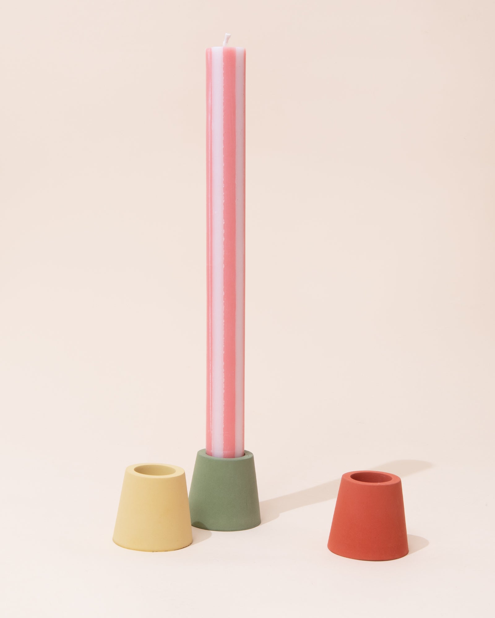 Concrete Candle Holder | Yellow