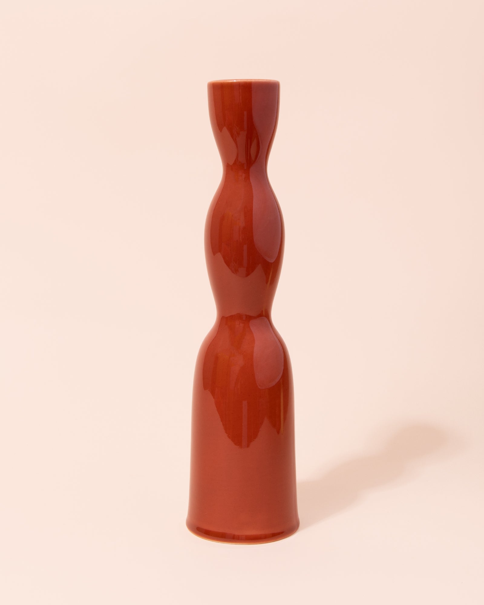 Tall Wave Candle Holder | Terracotta