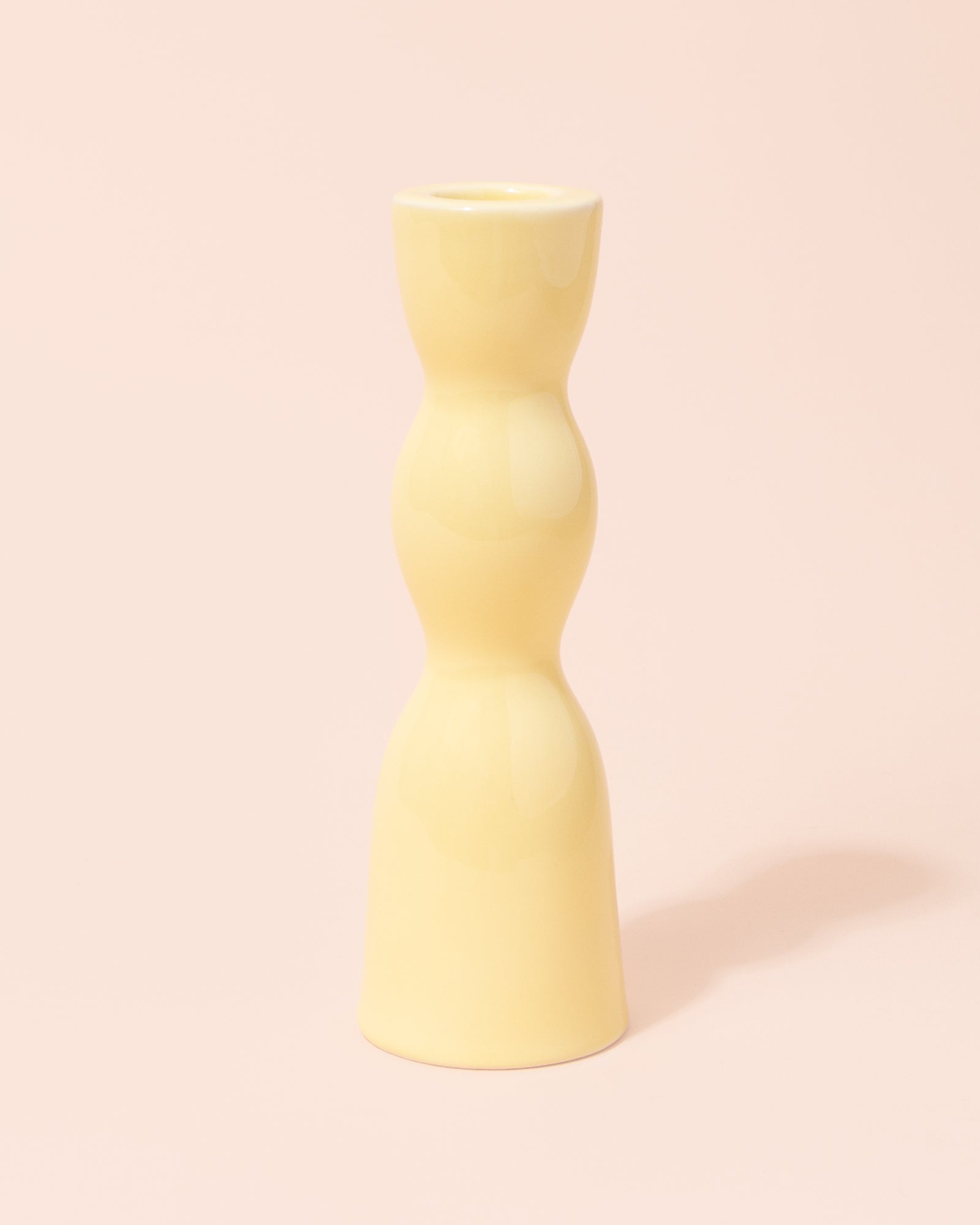 Wave Candle Holder | Yellow