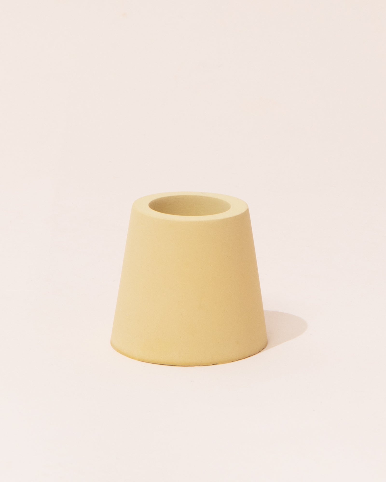 Concrete Candle Holder | Yellow