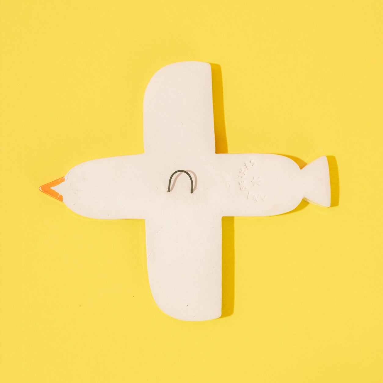 Ceramic Bird Wall Hanging | Yellow