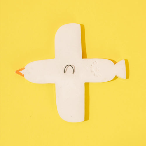 Ceramic Bird Wall Hanging | Yellow